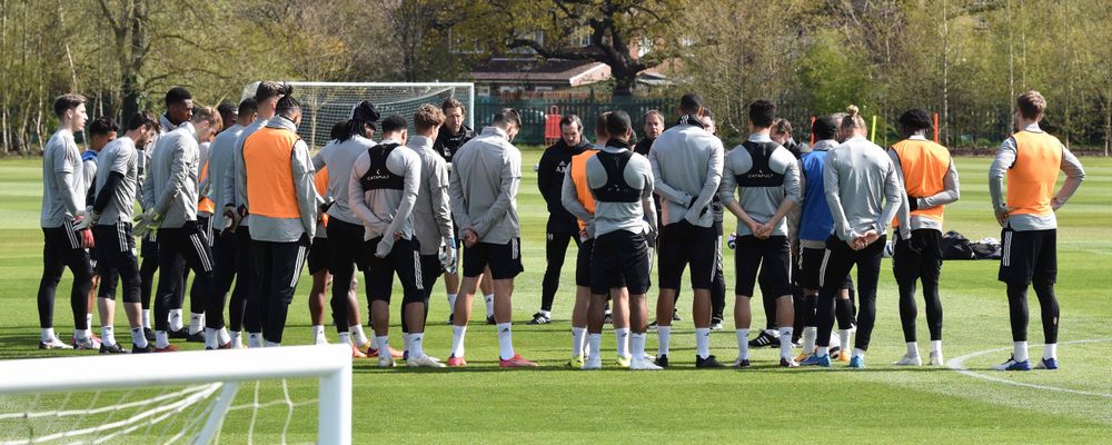 Scott Parker addresses his players before training Scott Parker addresses his players before training