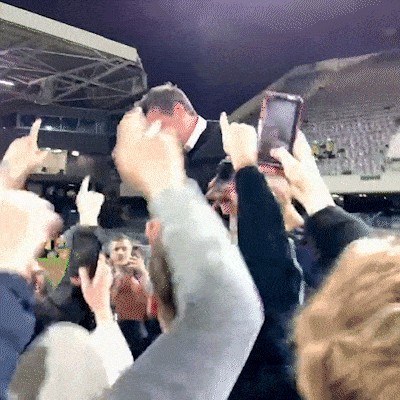 Marco celebrates promotion with fans