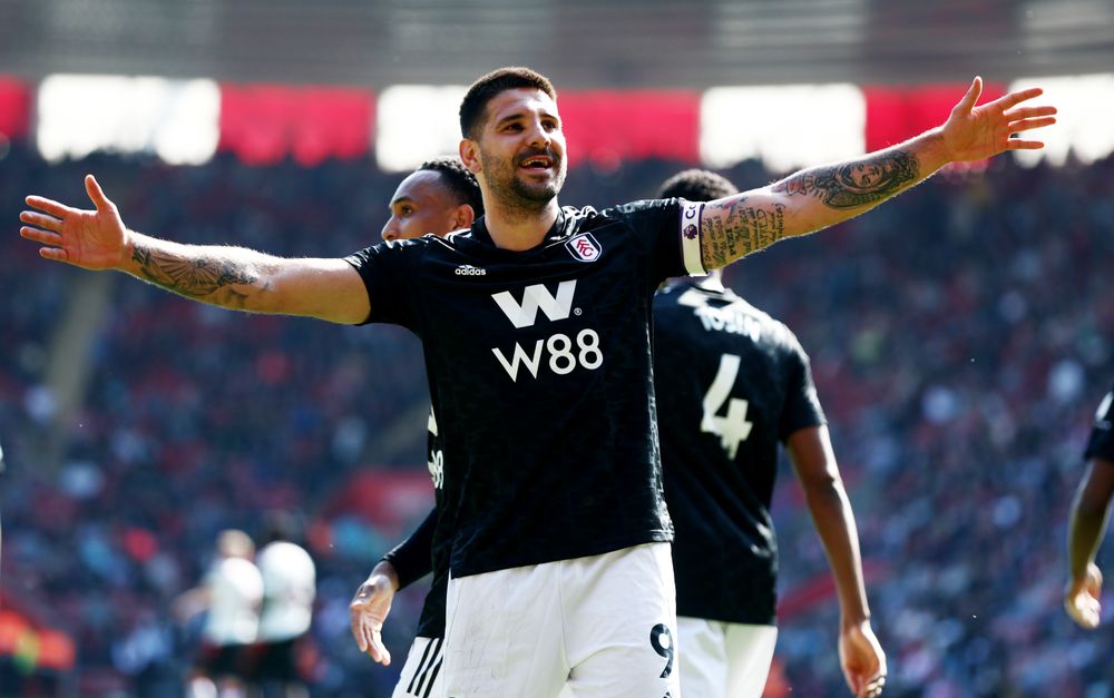 Aleksandar Mitrović celebrates scoring on his return at Southampton