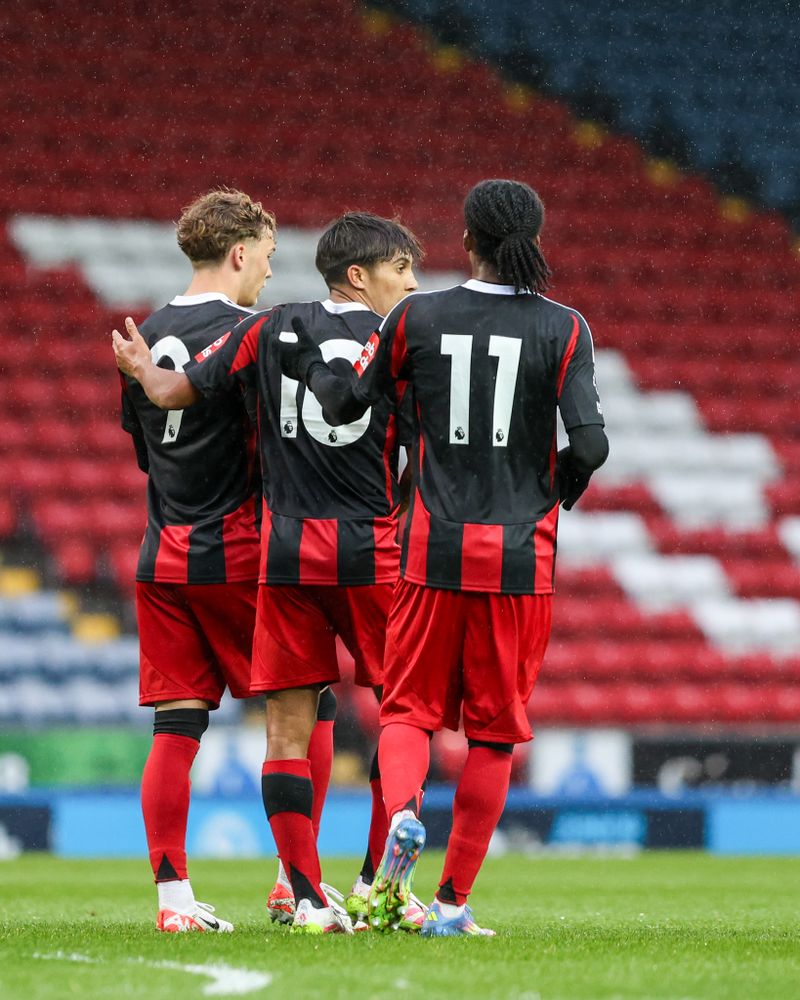 Fulham Under-21s celebrate Seth Ridgeon's opening goal against Blackburn Rovers Under-21s Fulham Under-21s celebrate Seth Ridgeon's opening goal against Blackburn Rovers Under-21s