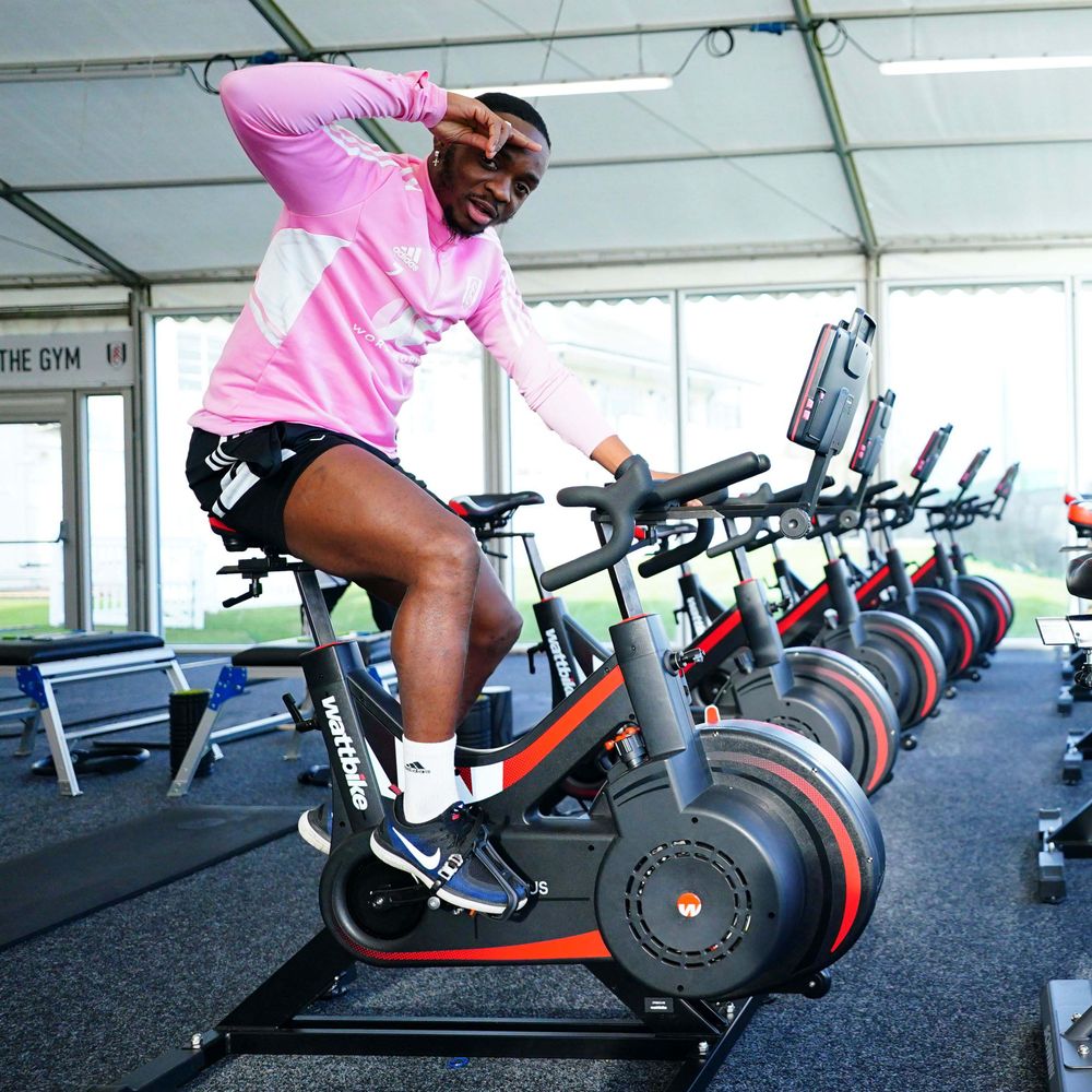Neeskens Kebano during his rehab Neeskens Kebano during his rehab