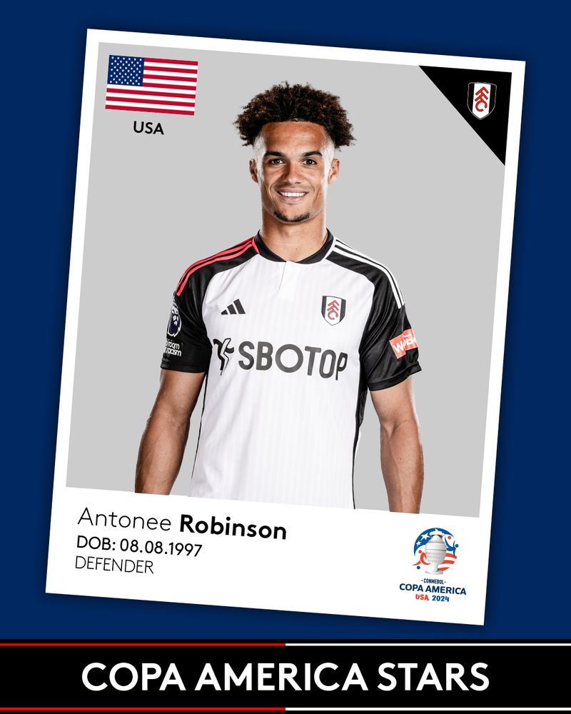 Antonee Robinson international sticker card Antonee Robinson international sticker card