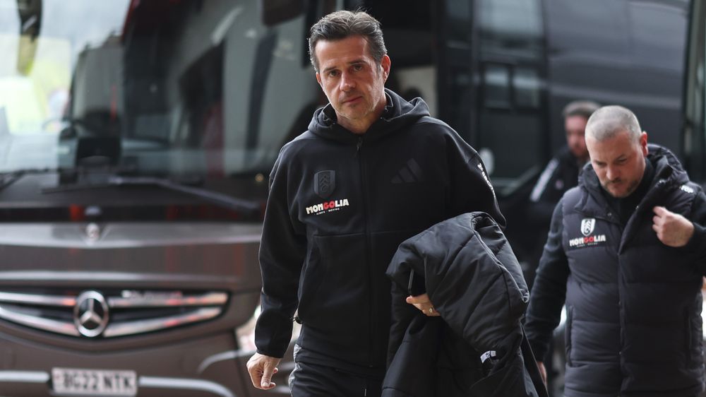 Marco Silva arrives at Old Trafford