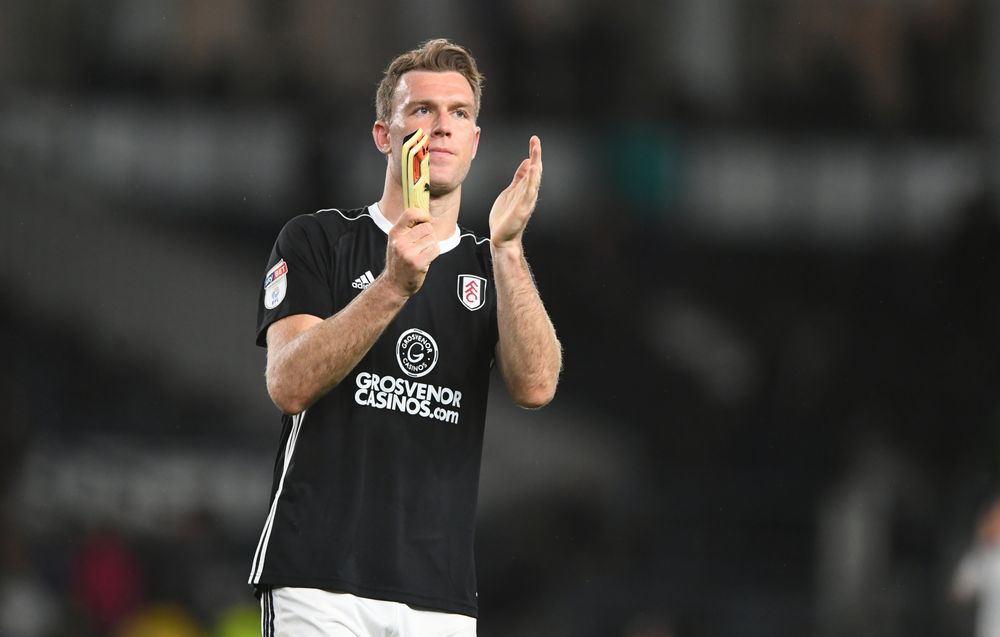 Kevin McDonald acknowledges the Fulham fans at full-time of our 1-0 defeat by Derby