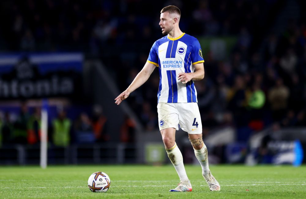 Adam Webster on the ball for Brighton