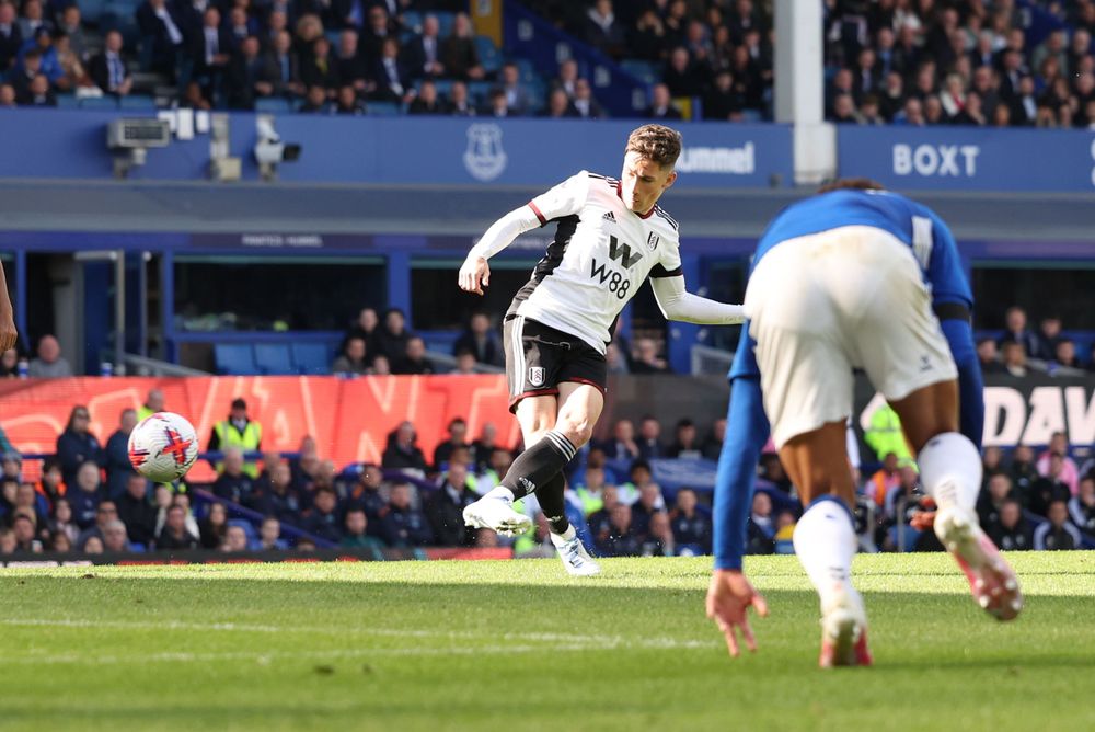 Harry Wilson plants home his shot against Everton