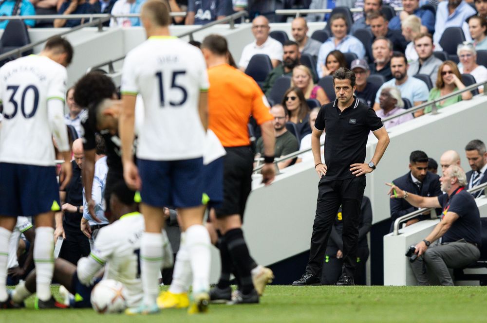 Silva on the touchline