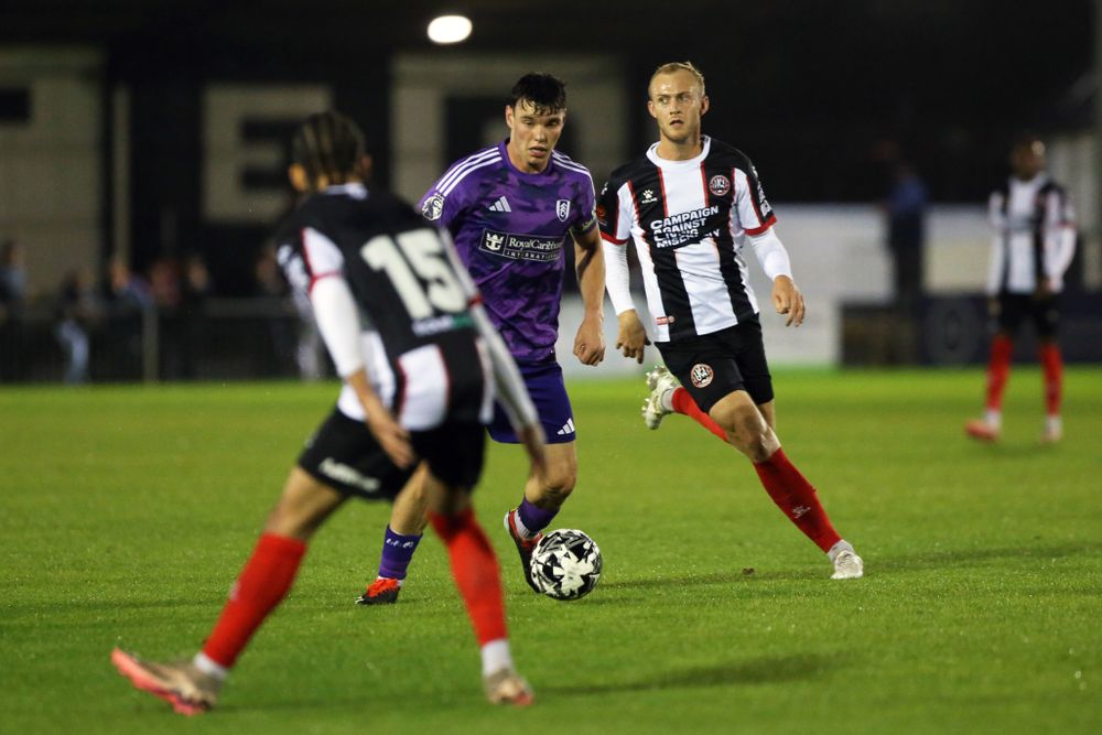 Chris Donnell in action for Fulham U21s against Maidenhead United