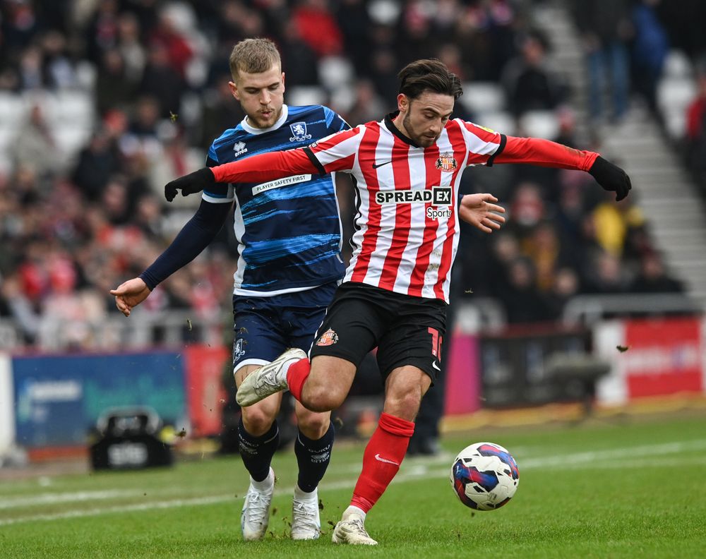 Patrick Roberts in action for Sunderland against Middlesbrough