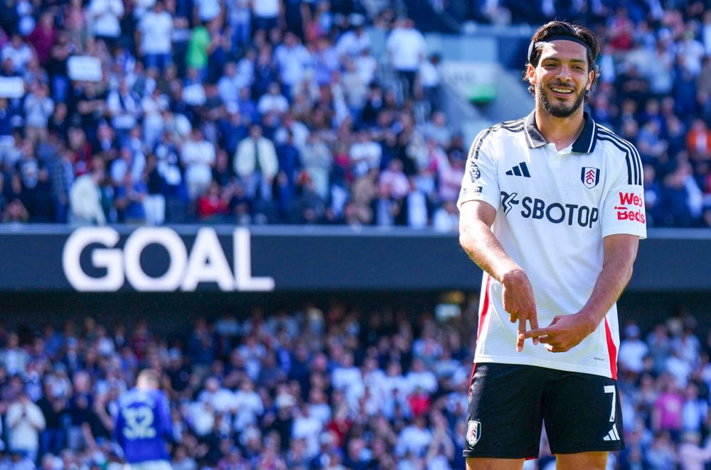 Raúl Jiménez celebrates scoring against Everton Raúl Jiménez celebrates scoring against Everton