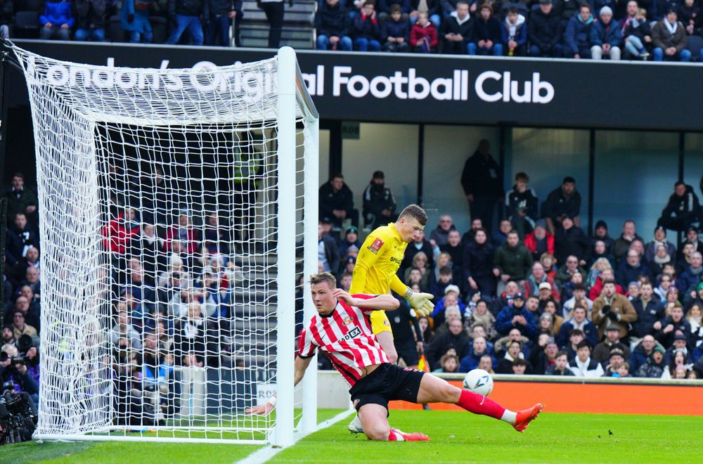 Daniel Ballard clears the ball off the line Daniel Ballard clears the ball off the line