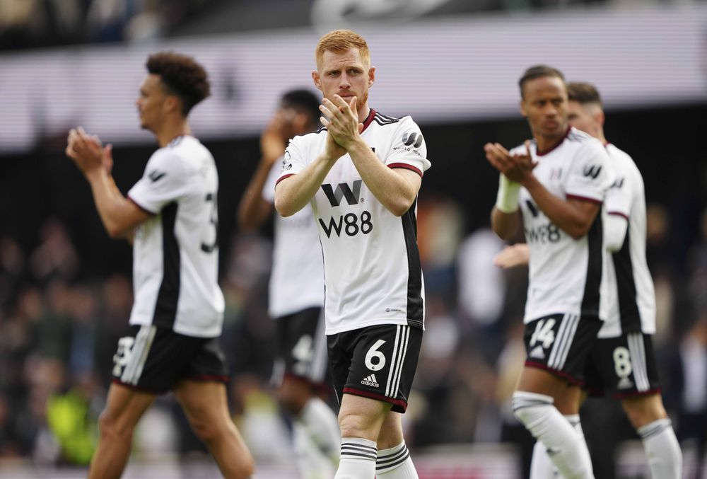 Harrison Reed applauds the Fulham fans at full-time Harrison Reed applauds the Fulham fans at full-time