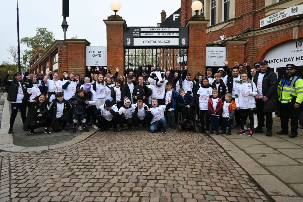 The Fulham Family Walk The Fulham Family Walk outside Craven Cottage