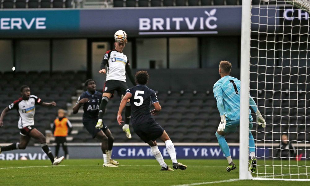 Callum Osmand heads in for his hat-trick Callum Osmand heads in for his hat-trick