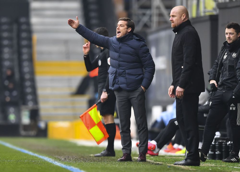Scott Parker and Sean Dyche on the touchline Scott Parker and Sean Dyche on the touchline