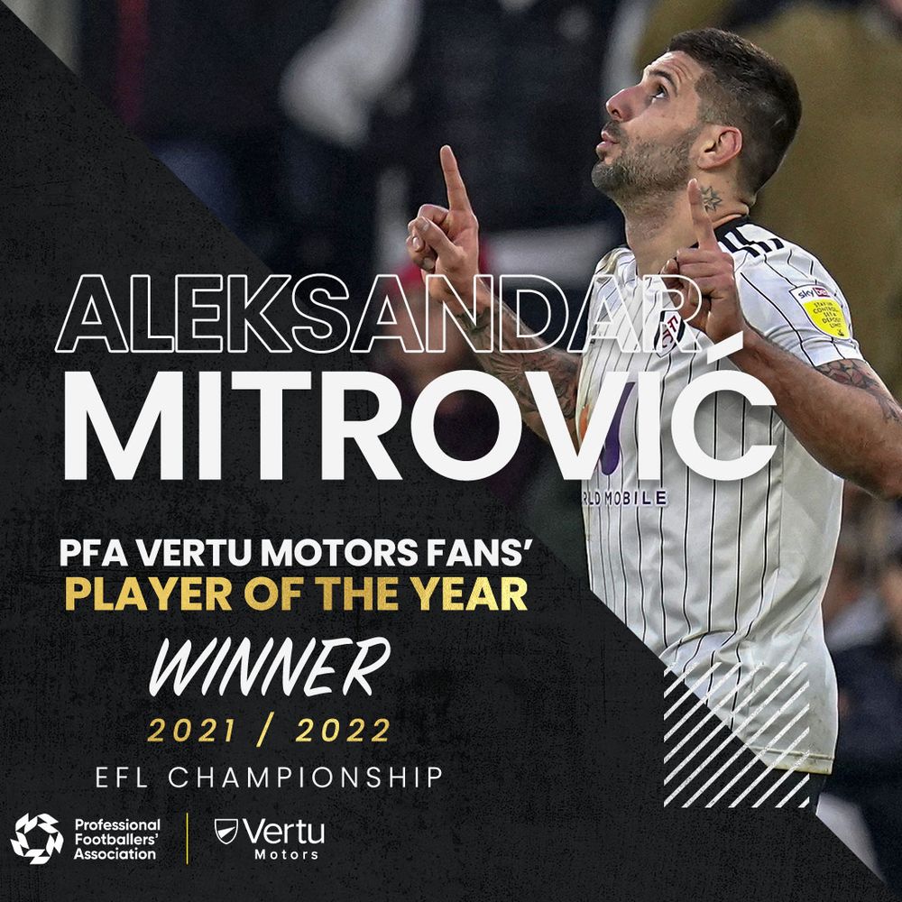 Aleksandar Mitrović wins 2021/22 PFA Player of the Season