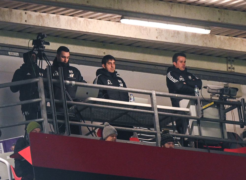 Marco Silva watches on from the gantry Marco Silva watches on from the gantry