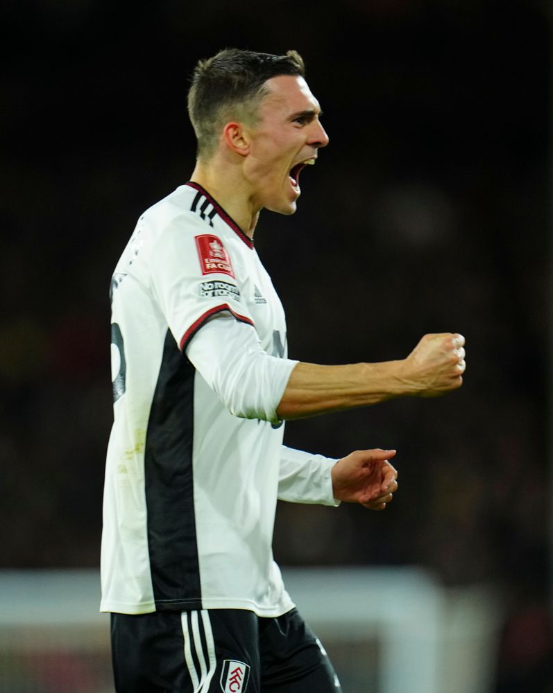 Joao Palhinha celebrates his goal in the FA Cup against Leeds Joao Palhinha celebrates his goal in the FA Cup against Leeds