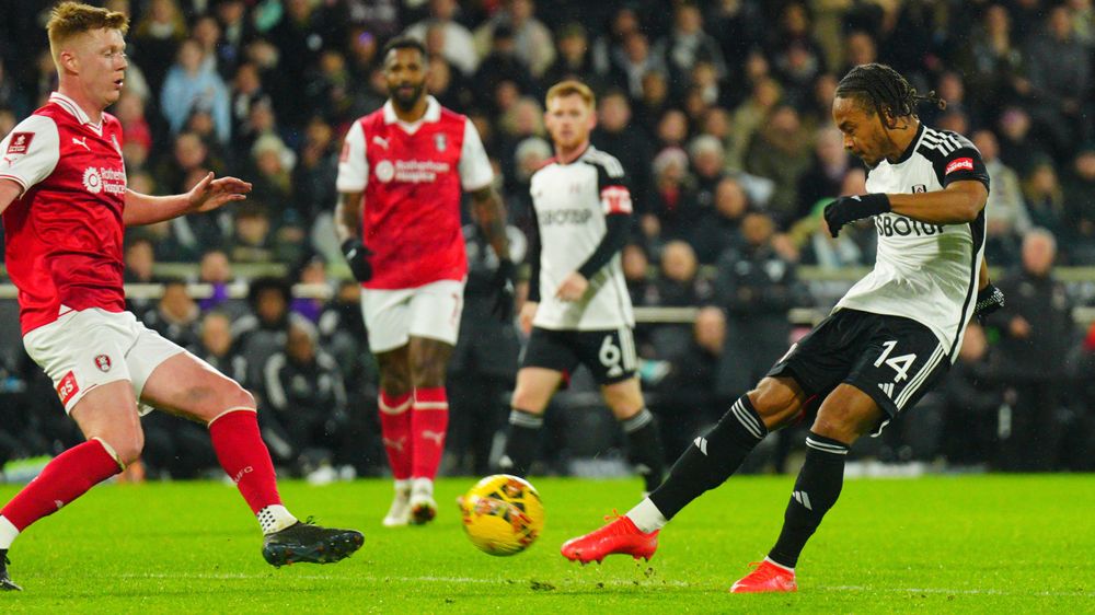 Bobby De Cordova-Reid scores the opening goal against Rotherham Bobby De Cordova-Reid scores the opening goal against Rotherham