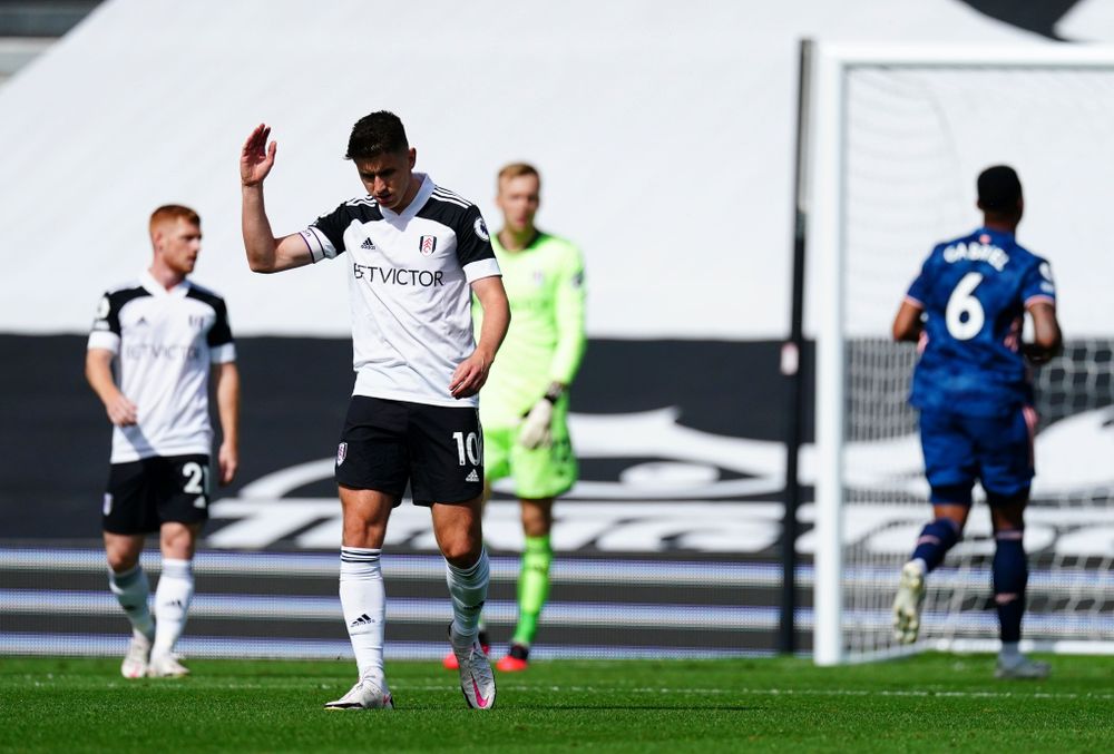 Tom Cairney rues Arsenal's opening goal Tom Cairney rues Arsenal's opening goal