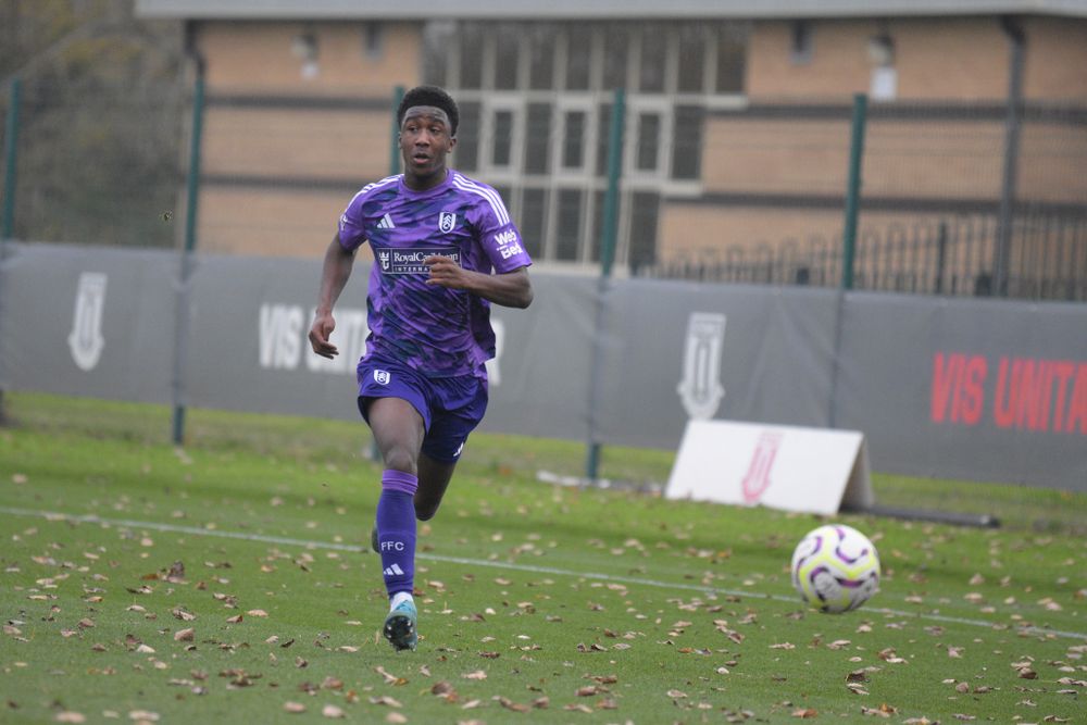 Aaron Loupalo-Bi chases after the ball for Fulham U21s against Stoke City U21s Aaron Loupalo-Bi chases after the ball for Fulham U21s against Stoke City U21s
