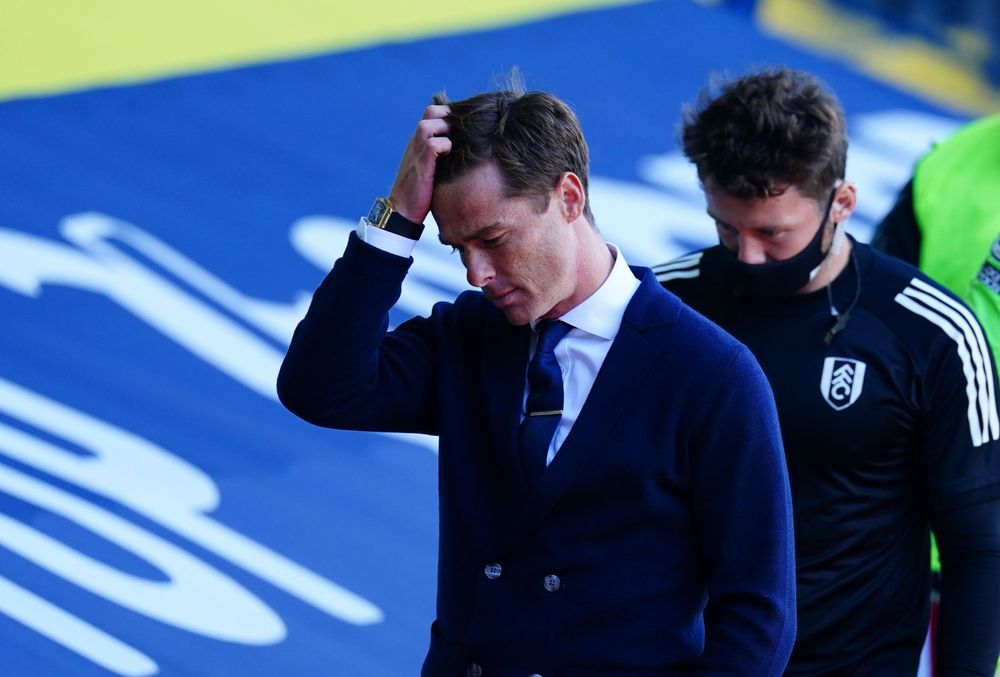 Scott Parker at full-time. Scott Parker at full-time.