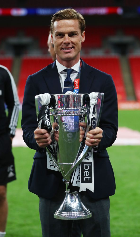 Scott Parker with the Play-Off Final trophy Scott Parker with the Play-Off Final trophy