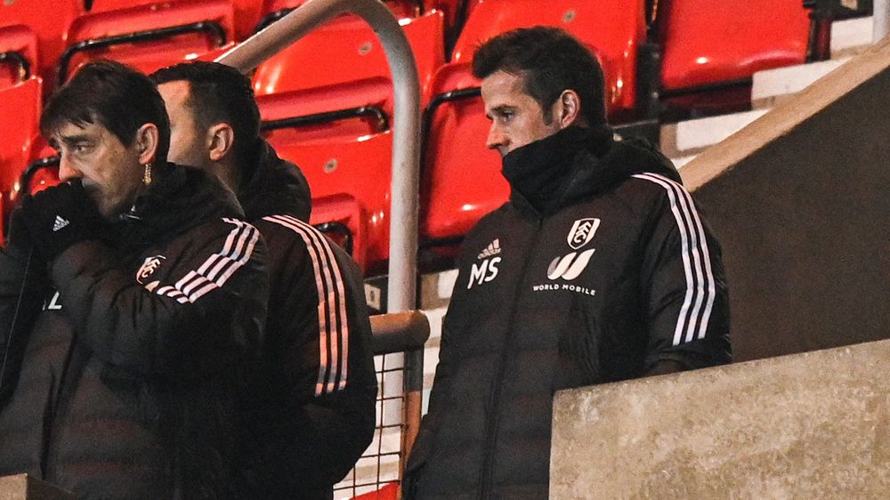 Marco Silva watches from the stands Marco Silva watches from the stands