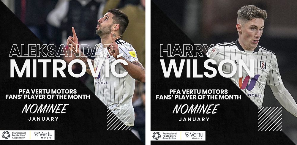 Mitro and Harry have been nominated for Player of the Month Mitro and Harry have been nominated for Player of the Month