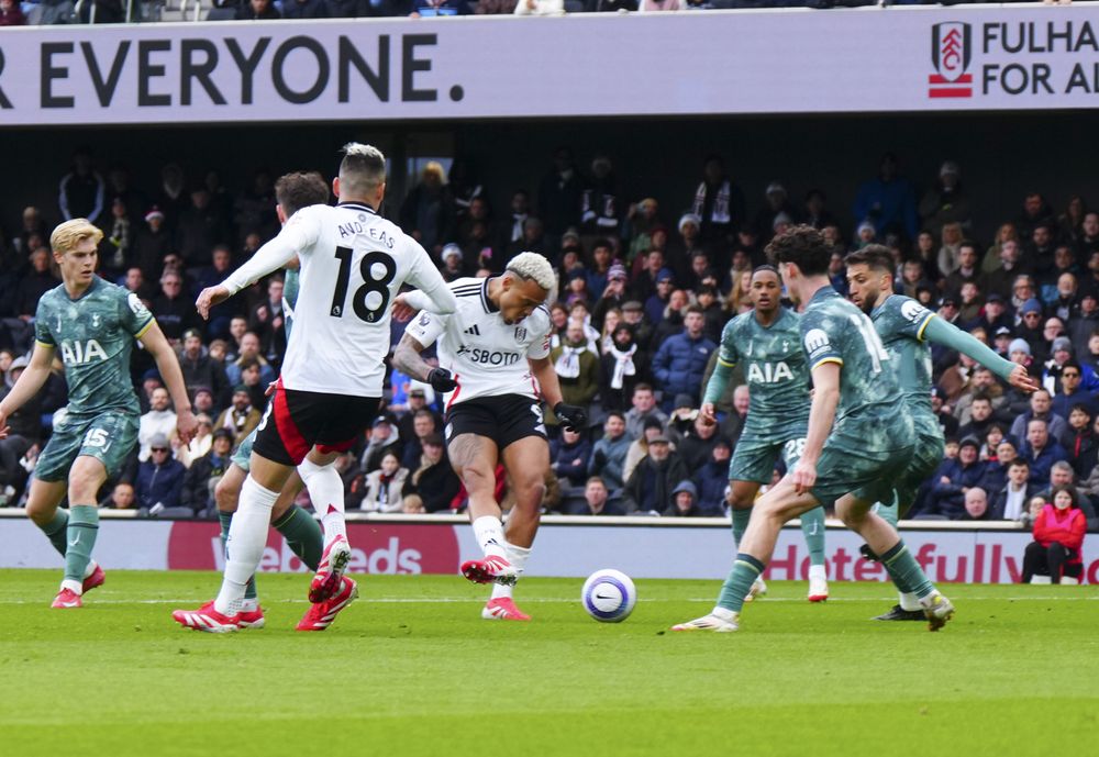 Rodrigo Muniz fires in after being teed up by Andreas Pereira