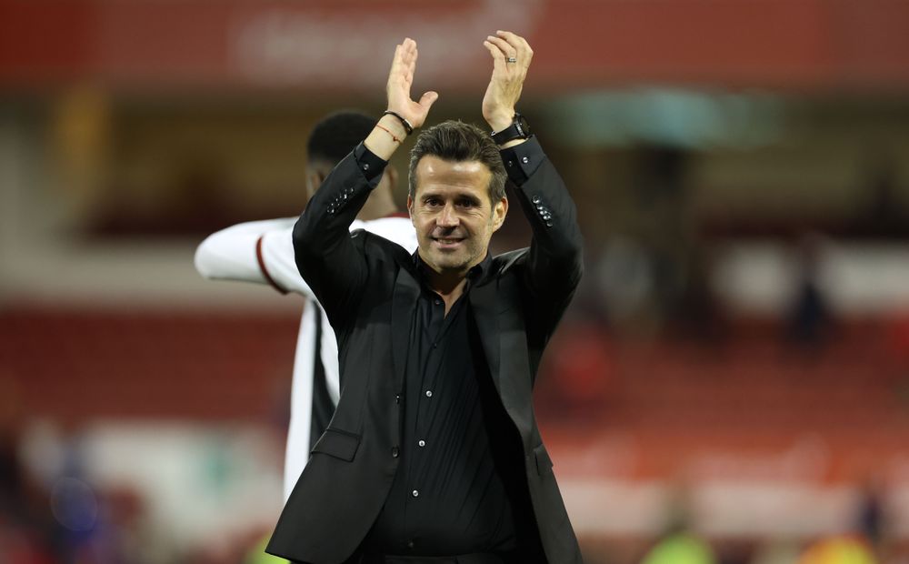 Marco Silva applauds the travelling Fulham fans