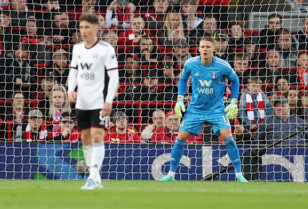 Bernd Leno in action at Anfield