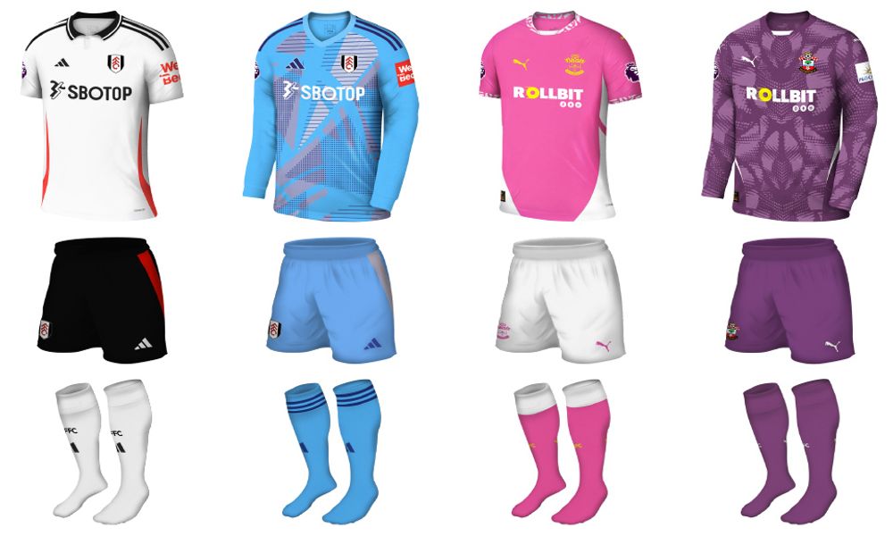 Fulham x Southampton kits Fulham x Southampton kits