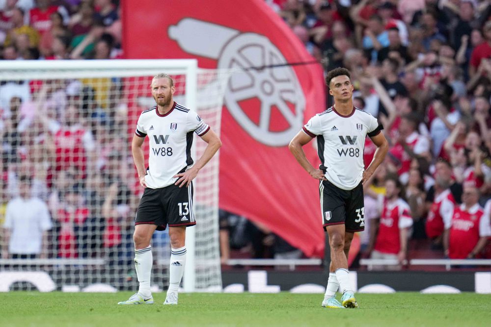 Tim Ream and Antonee Robinson after Gabriel scores for Arsenal Tim Ream and Antonee Robinson after Gabriel scores for Arsenal