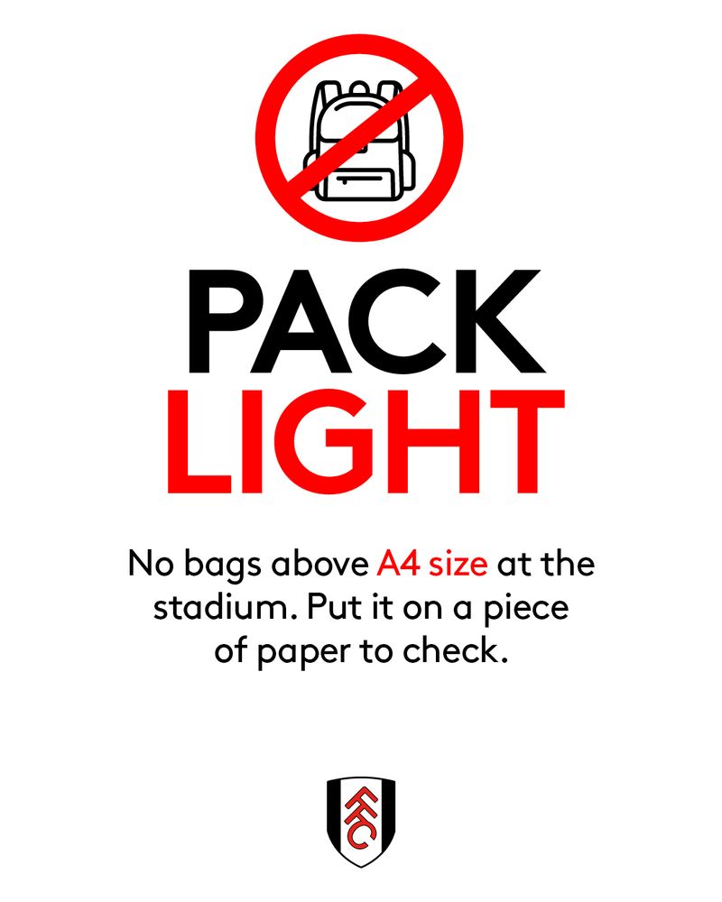 Bag policy Bag policy