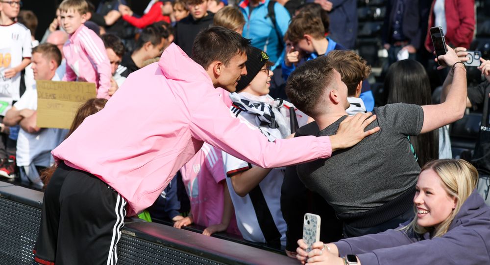 João Palhinha poses with fans