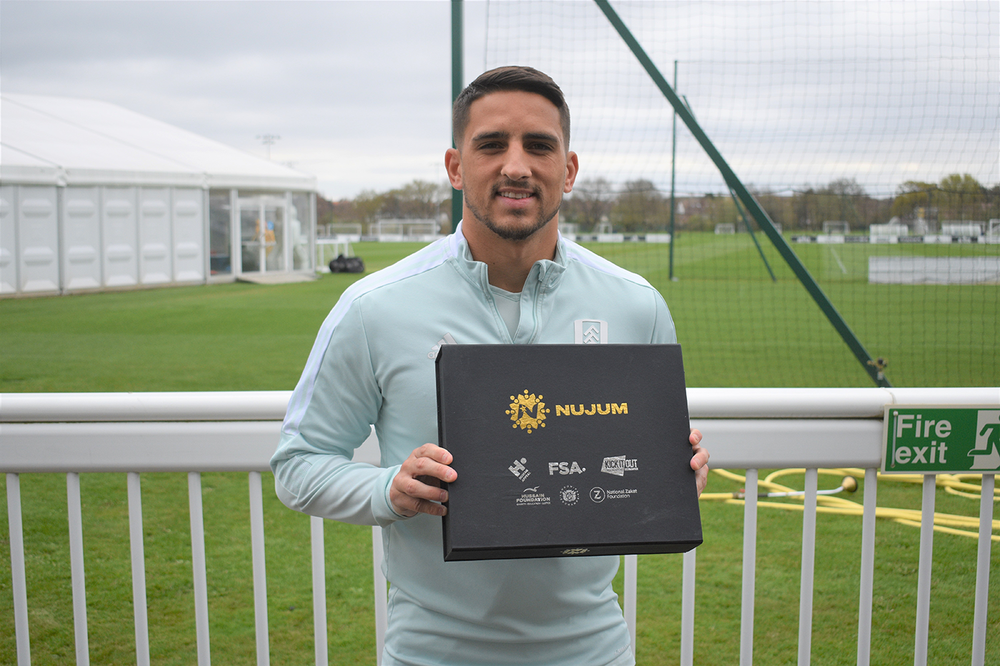 Knockaert with his gift Knockaert with his gift