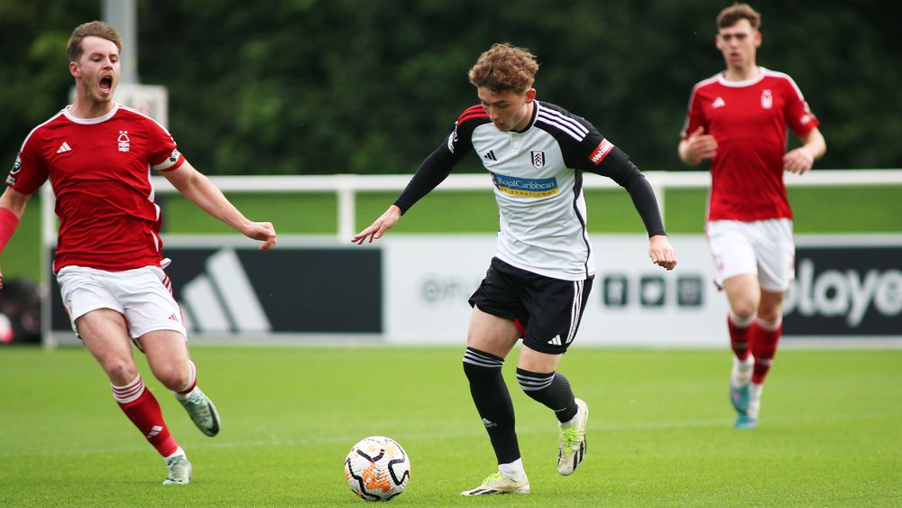 Fulham U21s Callum Osmand shoots towards goal Fulham U21s Callum Osmand shoots towards goal