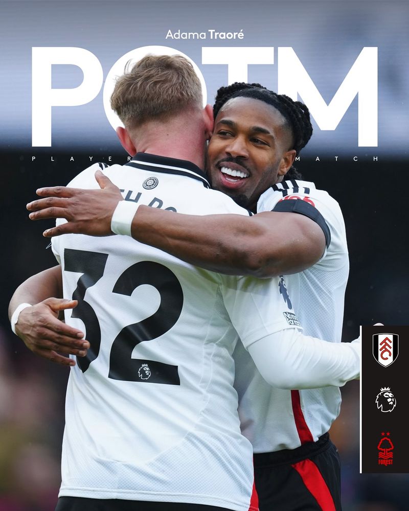 Adama Traore wins Man of the Match