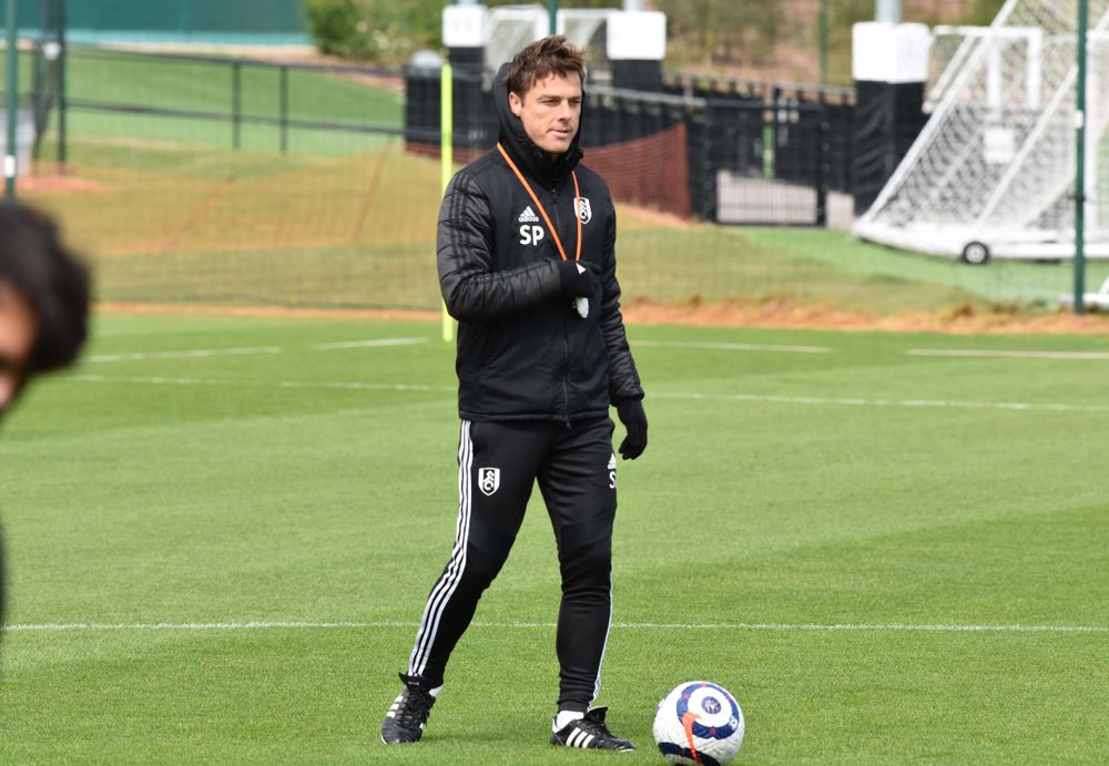 Scott Parker takes training at Motspur Park