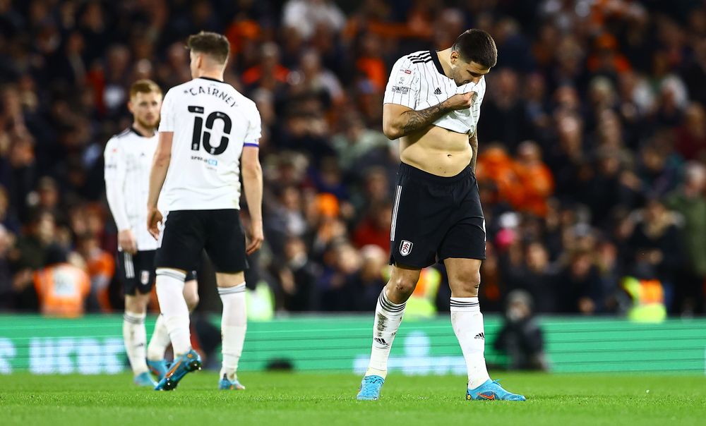 Mitro looks dejected after Blackpool equalise Mitro looks dejected after Blackpool equalise