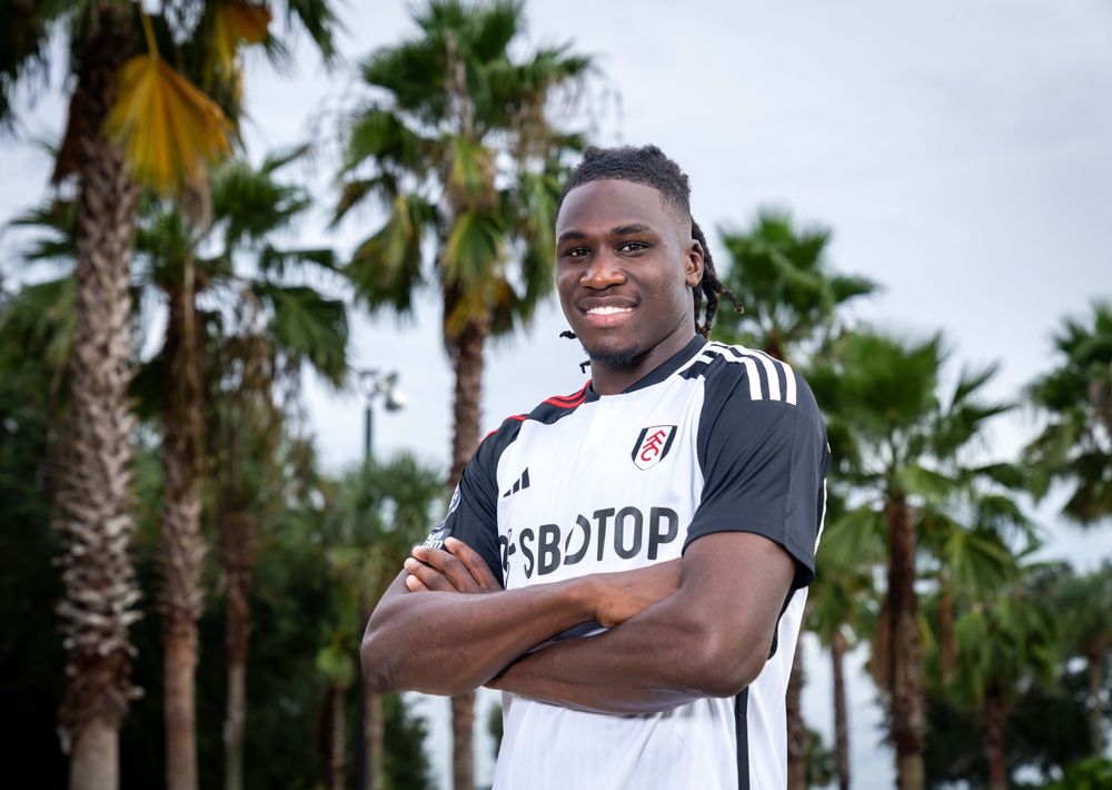 Calvin Bassey poses for his signing photos