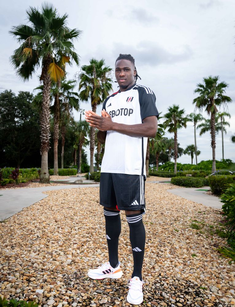 Calvin Bassey poses for his signing photos