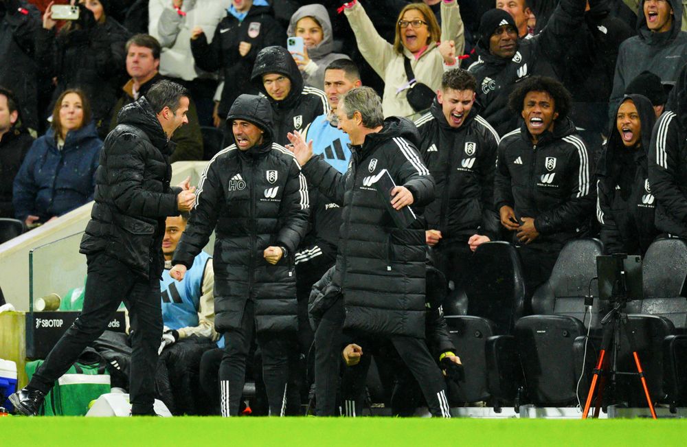 Marco Silva celebrates against Arsenal