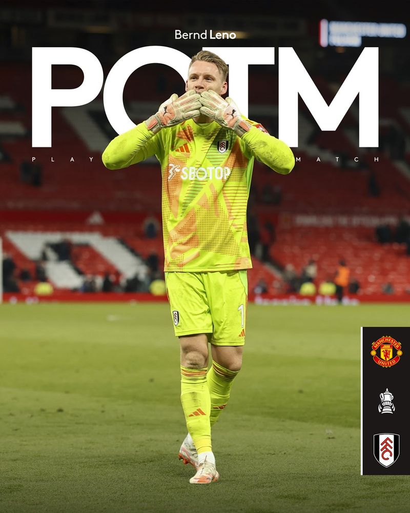 Bernd Leno wins Man of the Match Bernd Leno wins Man of the Match