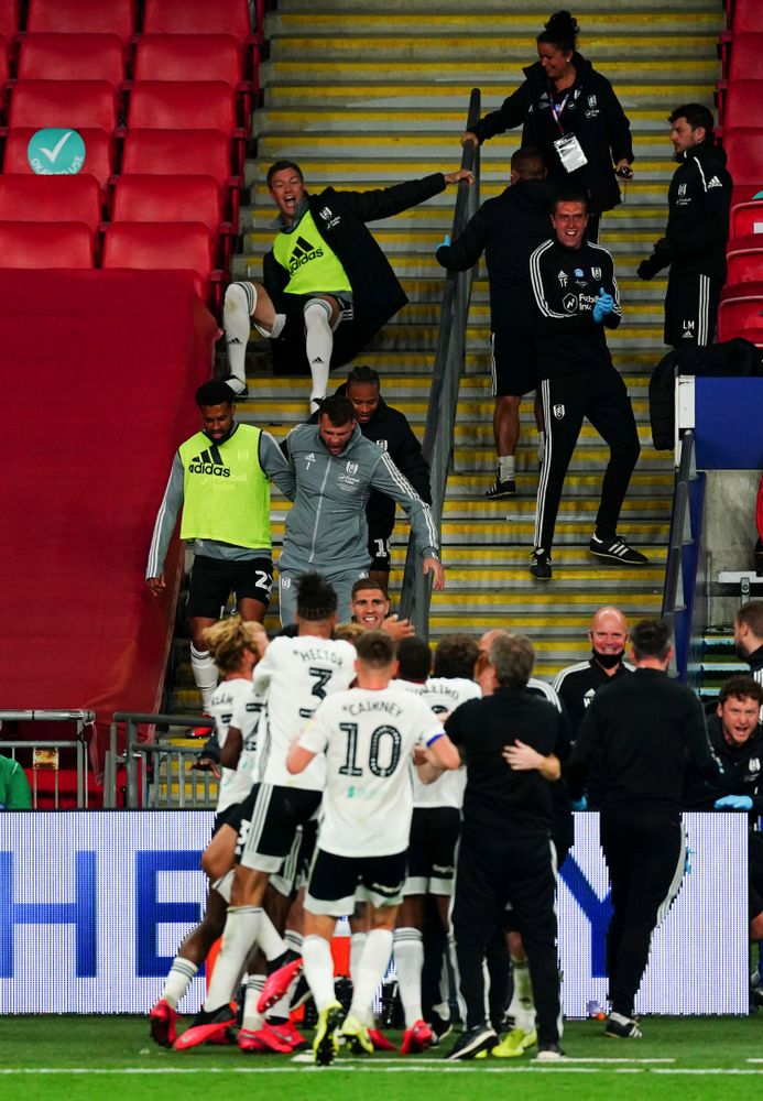 Kevin McDonald falls down the stairs celebrating a goal