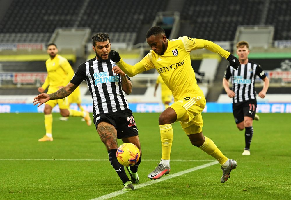 Ademola Lookman probes the Newcastle defence Ademola Lookman probes the Newcastle defence