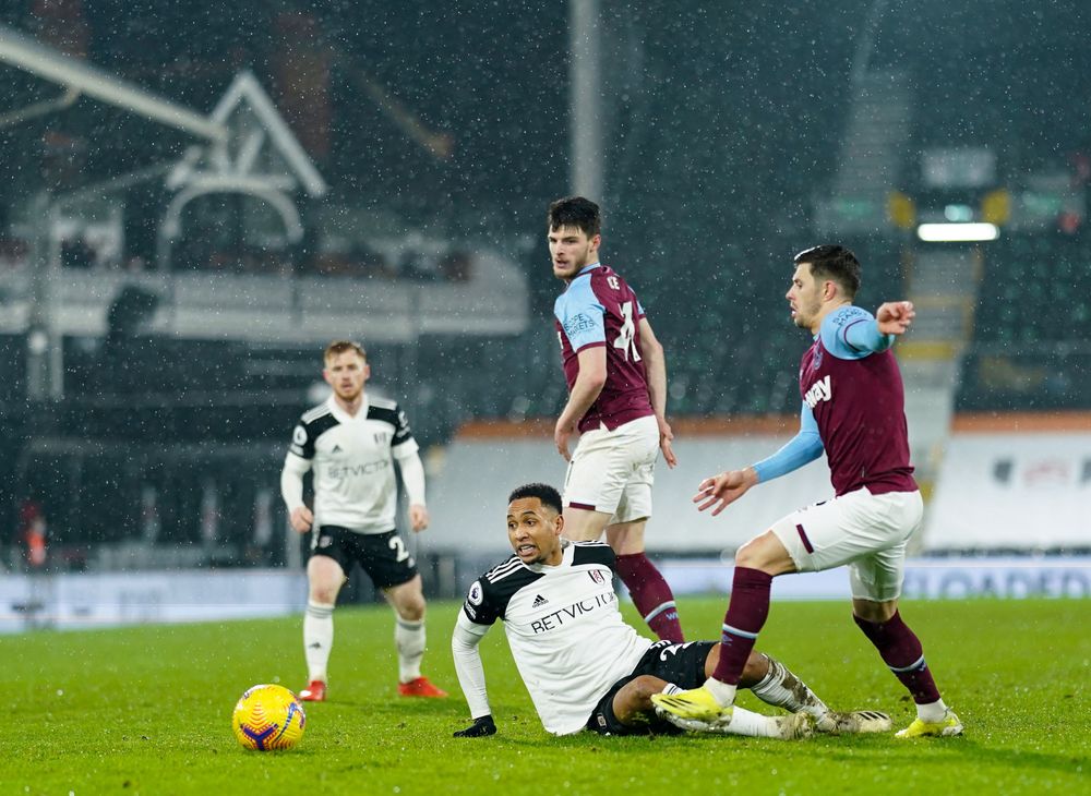 Kenny Tete wins the ball from Aaron Cresswell Kenny Tete wins the ball from Aaron Cresswell