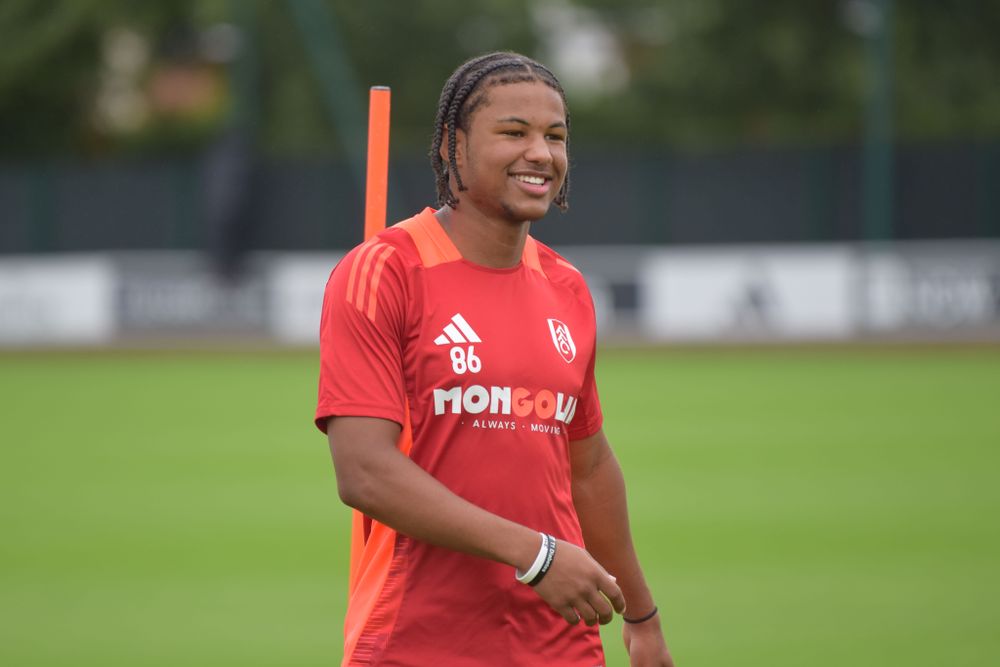 Fulham Under-21s defender Samuel Amissah is pictured in training