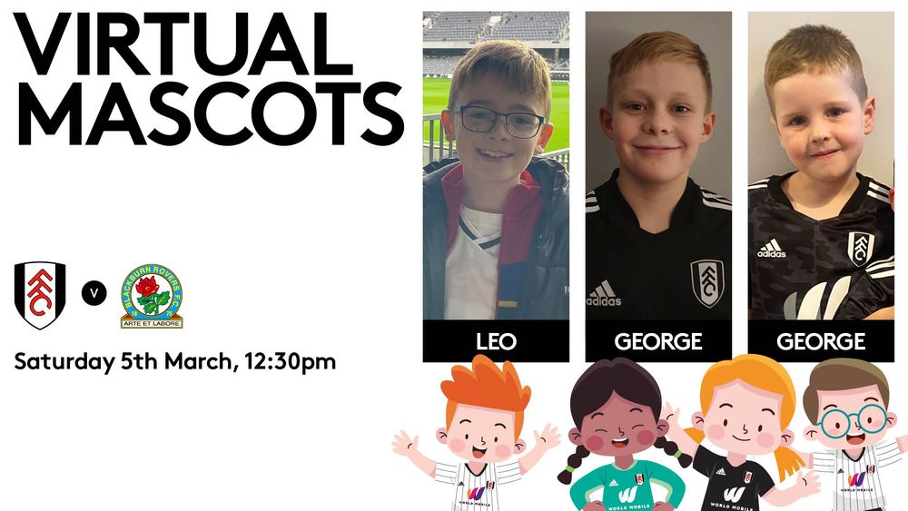 Fulham's virtual mascots against Blackburn Fulham's virtual mascots against Blackburn